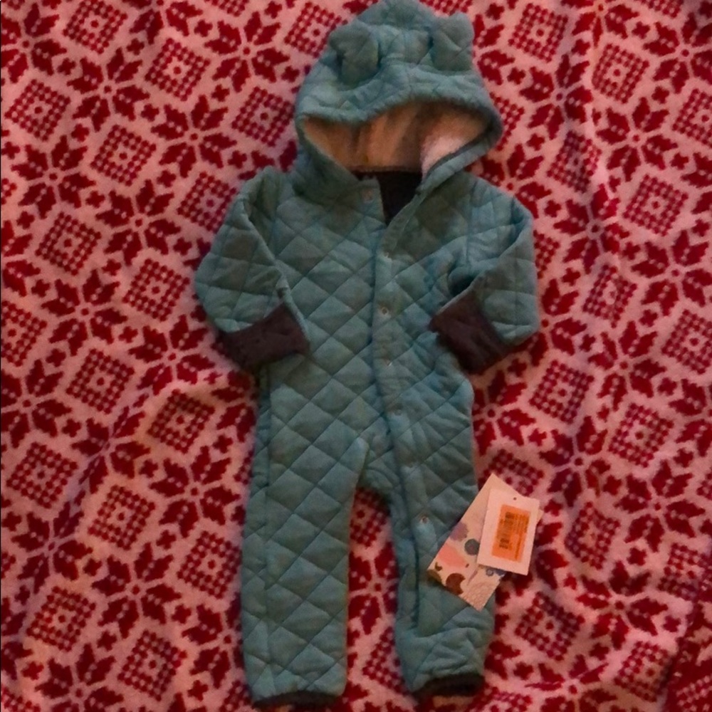 New! Kickee Pants Quilted Hoodie Coverall